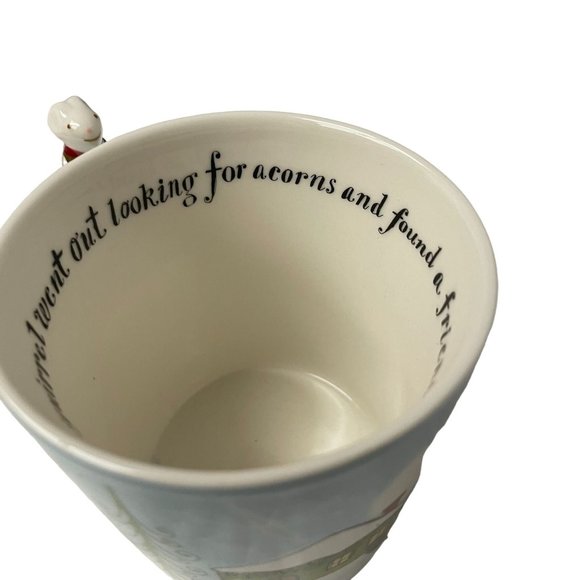 STARBUCKS Christmas Mug Huxley Mouse Squirrel Winter Coffee Tea 2010 Bone China - Picture 3 of 14